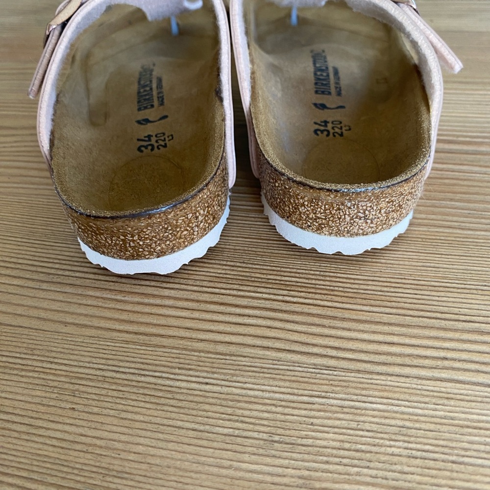 Birkenstock big Kids Metallic Rose Gold Thong Sandals size 34 - Picture 4 of 4
